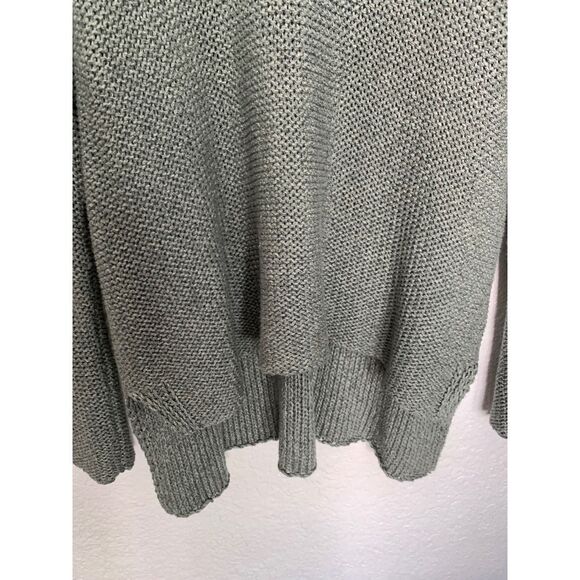 Peruvian Connection Sage Green Knit V-Neck Tunic Sweater M 100% Pima Cotton - Picture 7 of 14